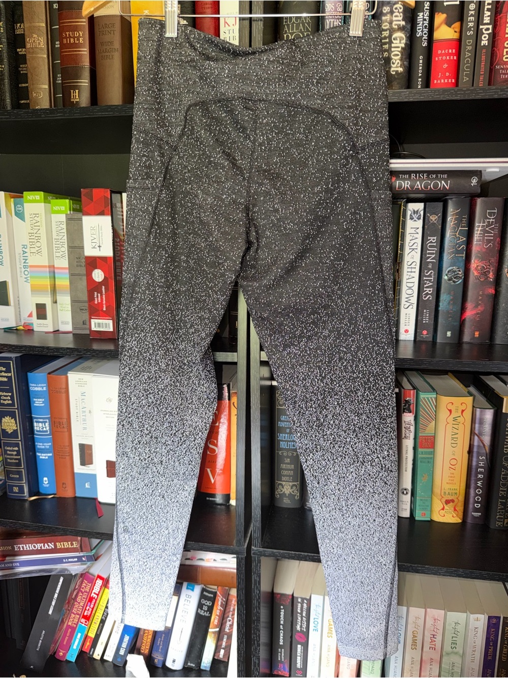 Champion Ombre Speckled High-Waist Leggings - Black to Gray